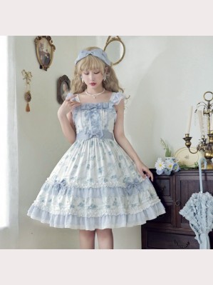 Elegant Pansy Classic Lolita Dress JSK + Hair Accessory Set (UN70B)